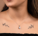 Silver solitaire pendant