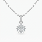925 Sterling Silver Floral Pendant Necklace Set