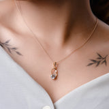 Silver rose gold pendant