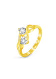 Golden Dual Heart Ring