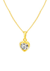 Golden Love Herz Pendant with Link Chain