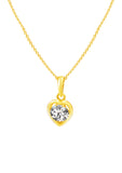 Golden Love Herz Pendant with Link Chain