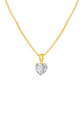 Golden Special Heart Pendant with Link Chain