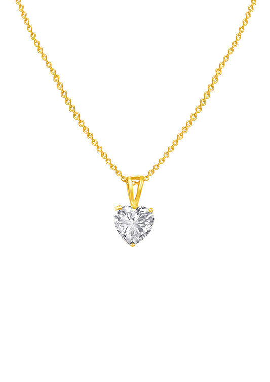 Golden Special Heart Pendant with Link Chain 2480