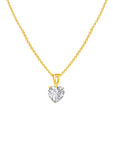 Golden Special Heart Pendant with Link Chain