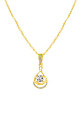 Golden Halo Drop Pendant with Link Chain