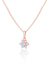 Rose Gold Zircon Star Pendant