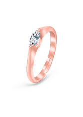 Rose Gold Marquise-Cut Ring