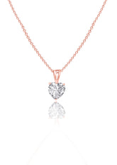 Rose Gold Special Heart Pendant with Link Chain