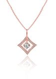 Rose Gold Dangling Kite Pendant with Link Chain