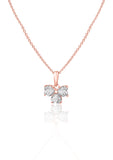 Rose Gold Triple Love Pendant with Link Chain