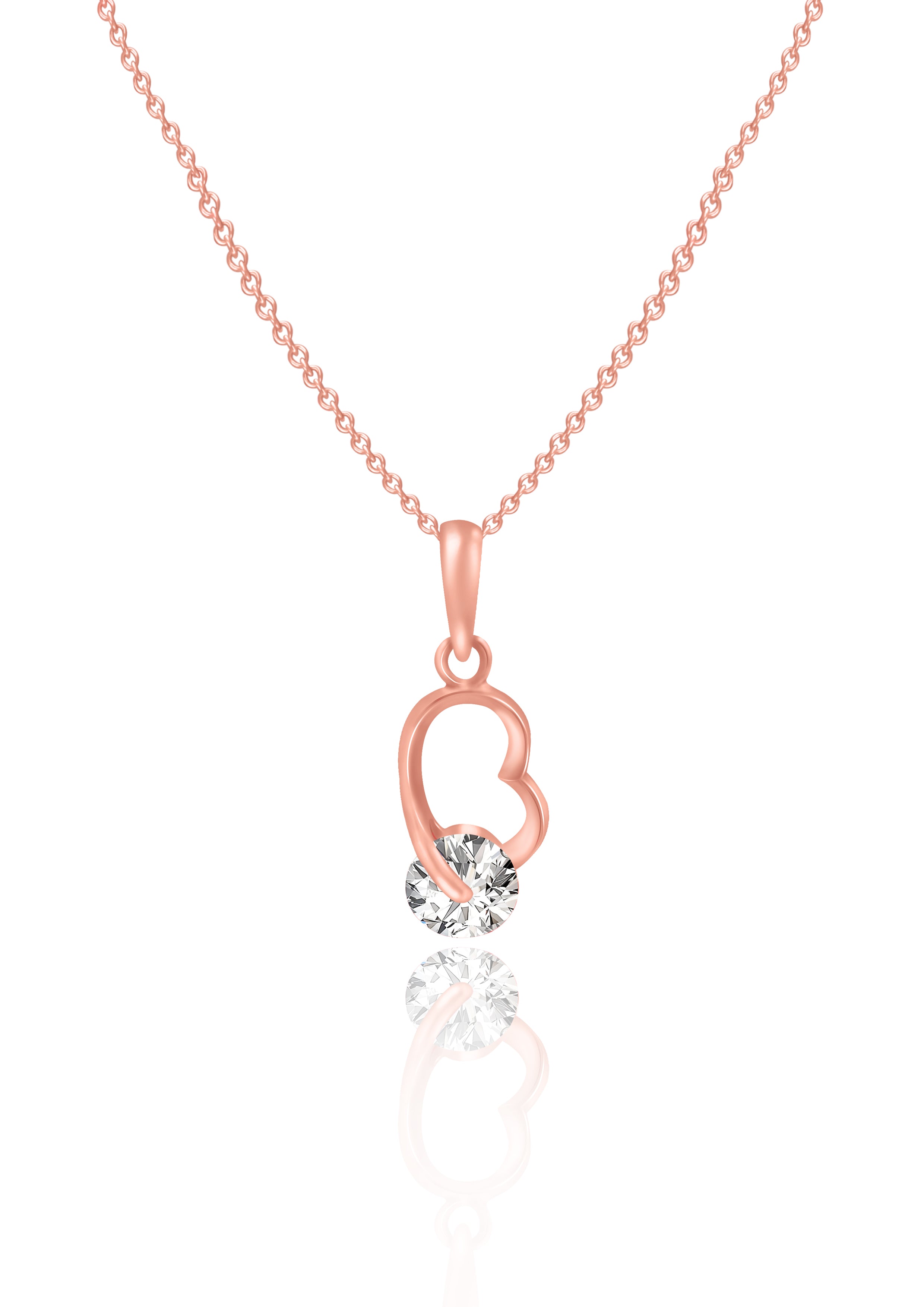 Silver solitaire pendant