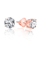 Rose Gold Zircon Earrings