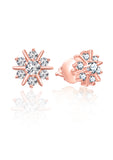 Rose Gold Wheel of Life Studs