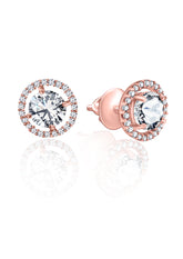 Rose Gold Shining Halo Earring