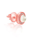 Rose Gold Pearl Studs
