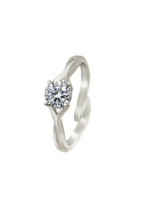 Silver Classic Solitaire Ring