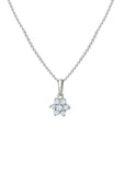 Silver Classic Flower Pendant with Link Chain