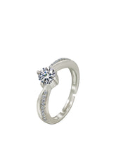 Silver Zircon Layered Ring