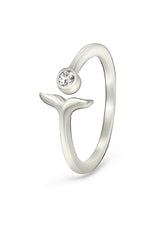 Silver Dolphin Tail Ring