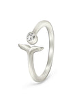 Silver Dolphin Tail Ring