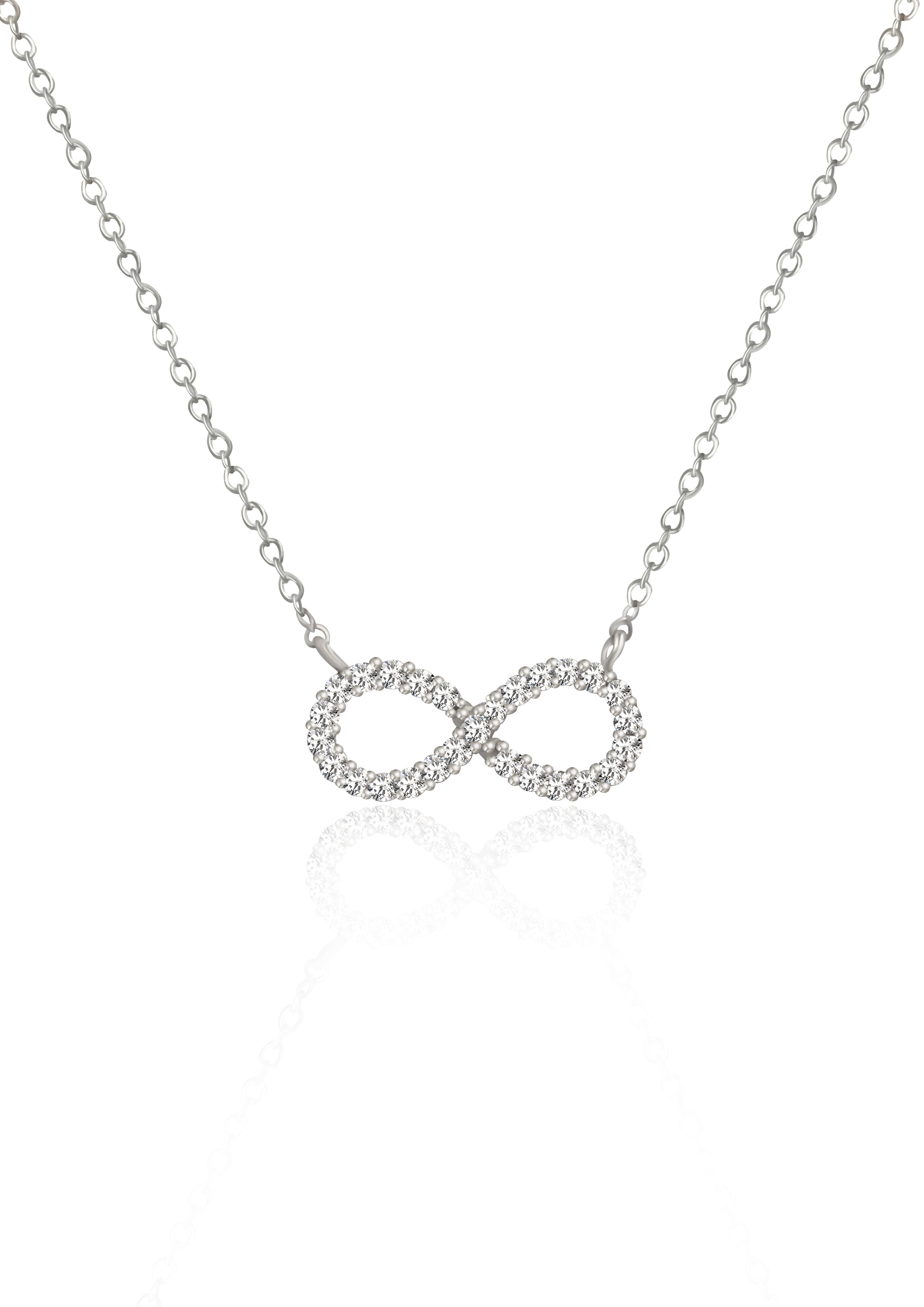Cute silver infinity pendant for women