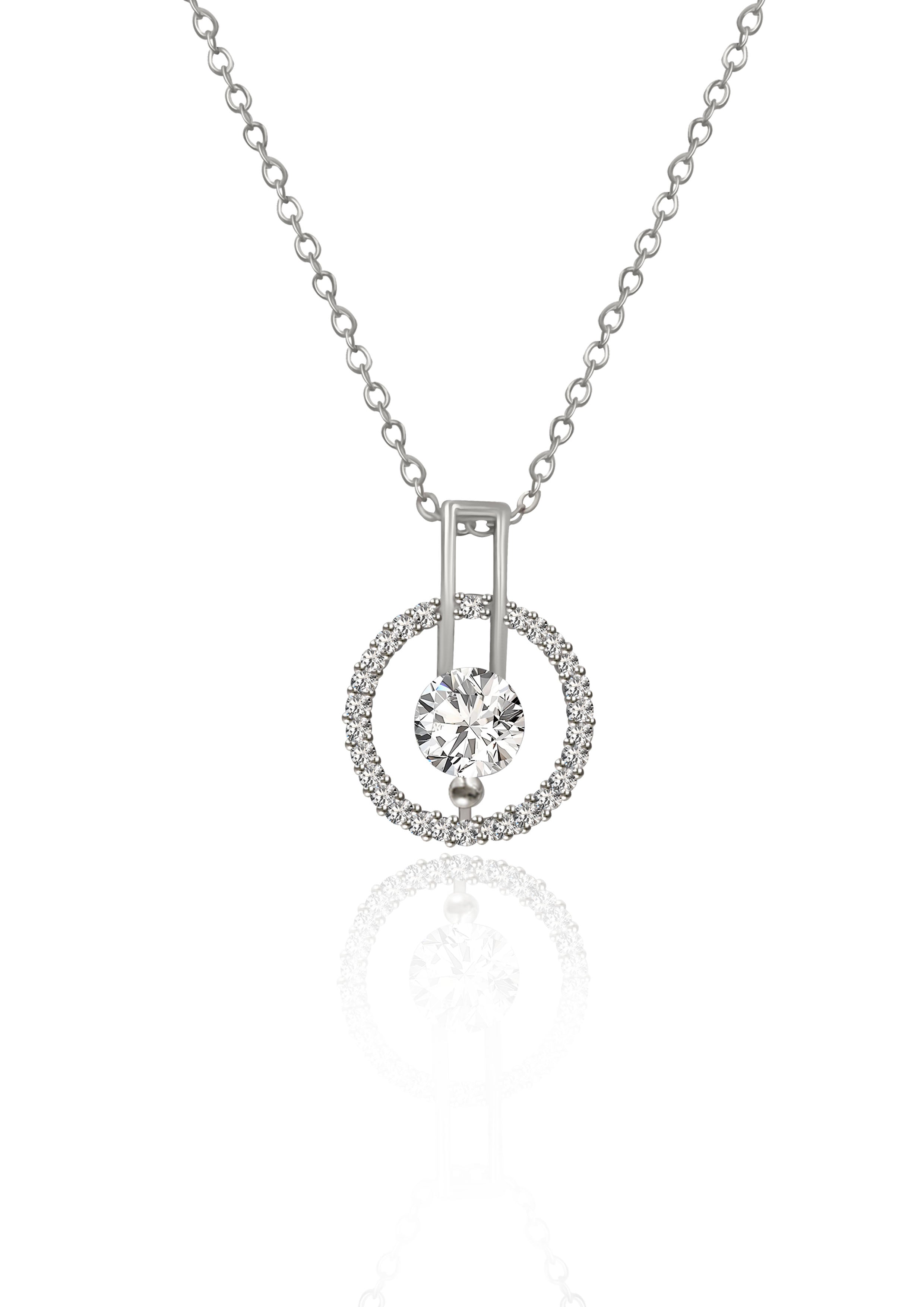 silver pendant with chain