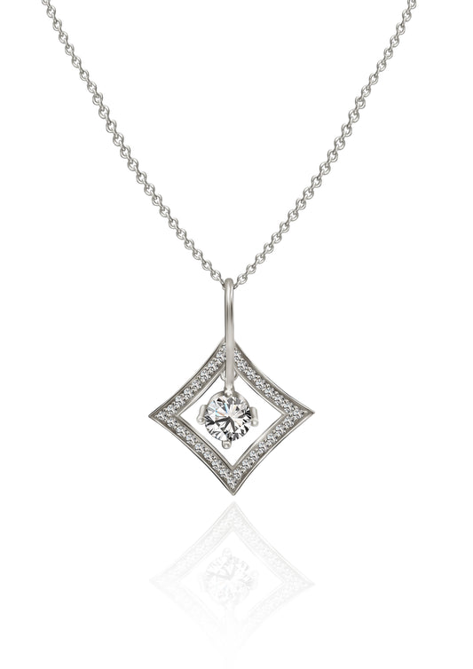 Silver Kite Pendant with Link Chain 2480
