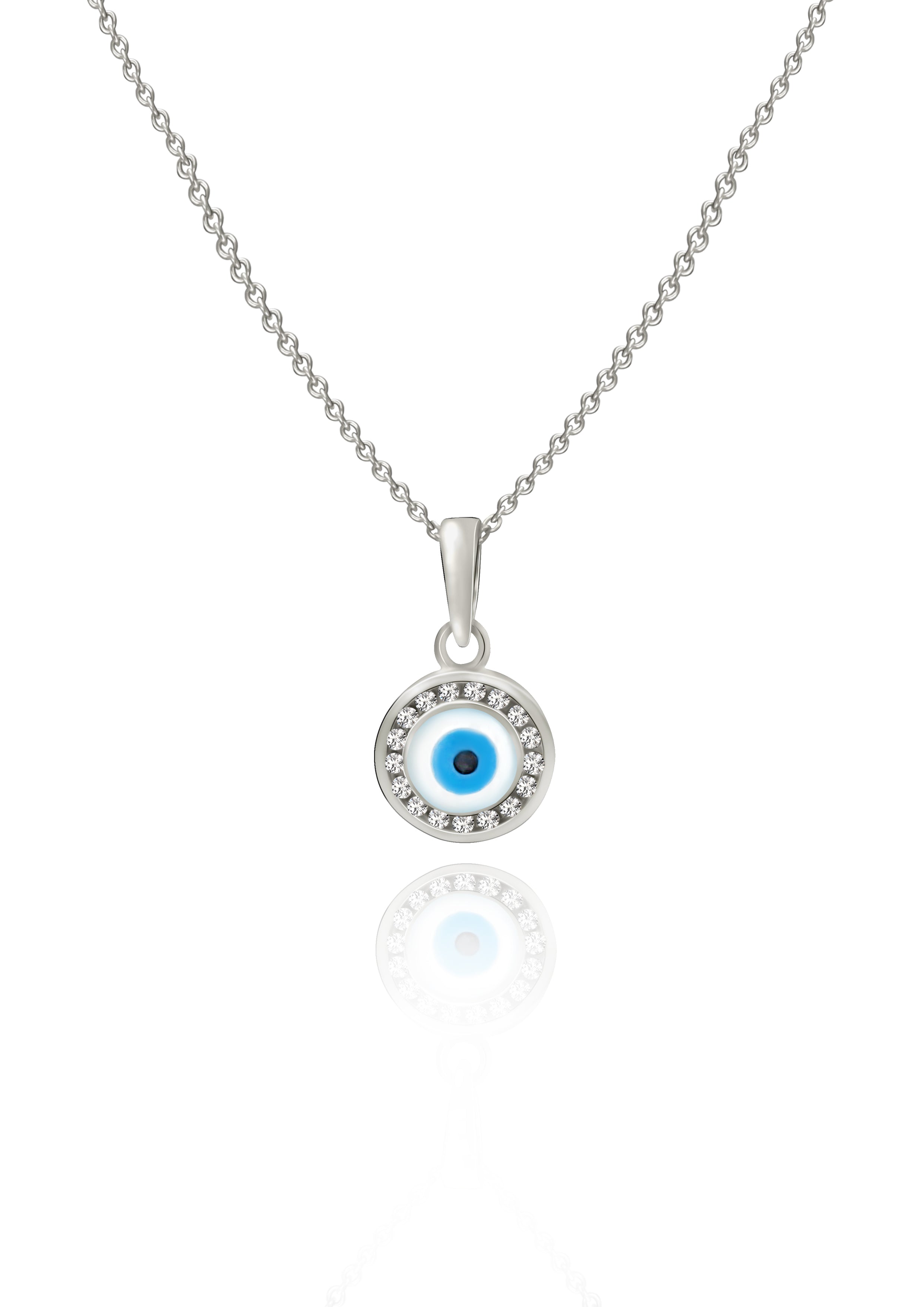Silver evil eye pendant