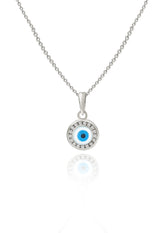 Silver evil eye pendant