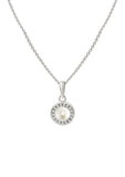 Silver Pearl Pendant with Link Chain