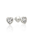 Silver Your Heart Studs