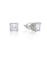 Silver Square Zircon Studs