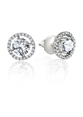 Silver Shining Halo Earring
