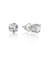 Silver Classic Zircon Studs
