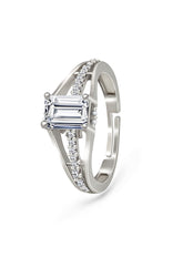 Silver Vibrant Solitaire Ring