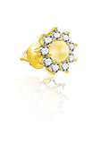 Golden Pearl Flower Studs