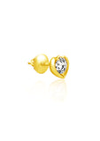 Golden Pure Heart Studs