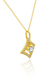 Golden Dangling Kite Pendant with Link Chain