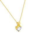 Golden Special Heart Pendant with Link Chain