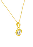 Golden Love Herz Pendant with Link Chain