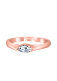 Rose Gold Marquise-Cut Ring