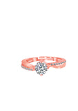Rose Gold Zircon Layered Ring