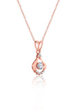 Rose Gold Charming Pendant with Link Chain