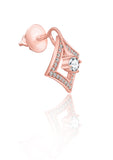 Rose Gold Zircon Earrings