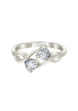 Silver Twining Heart Ring