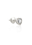 Silver Your Heart Studs