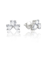 Silver Triple Love Studs