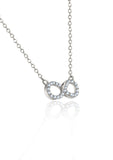 Silver Infinity Pendant with Linked Chain