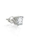 Silver Square Zircon Studs